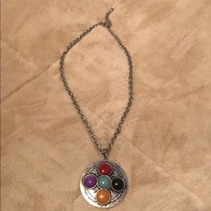 Multi colored stone necklace